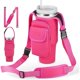 thumbnail image 1 of wonima44 Tumbler Carrier Bag for 30 oz Stanley Cup Accessories, Hot Pink Insulated Water Bottle Holder with Double Pocket for Stanley 30 oz Tumbler with Handle & Strap, 1 of 1