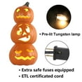 thumbnail image 5 of 15" Jack O Lantern - Large Light-Up Pumpkin for Garden, Patio, and Front Door Decorations, 5 of 7