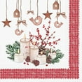 thumbnail image 1 of Ensemble de 6 Paquets de 20 Bougies et Ornements de Taille Déjeuner Motif Serviettes, 1 of 1