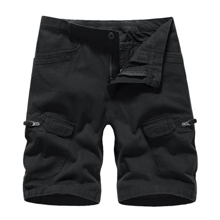 Hot6sl Hiking Shorts Men, Stretchy Multi-Pocket Shorts 100% Cotton Distressed Washed Style Black XXXL # Todays Lightning Deals In Amazon Prime Clearance # Clearance #4