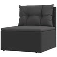 thumbnail image 5 of vidaXL 5 Piece Garden Lounge Set with Cushions Black Poly Rattan, 5 of 5