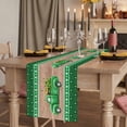 thumbnail image 2 of Table Runners 72 Inches Long Dress Scarves, Saint Patrick's Day Farmhouse Kitchen Table Runner, Coffee Tablerunners, Luck Leaves Car Brown Wooden Plaid 14x72 Inch, 2 of 9