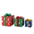 thumbnail image 2 of Uutvery 3PCS Christmas LED Gift Boxes Christmas Decoration,Foldable Present Ornament Boxes with Pre-lit LED Mini Bulb,Light Up Gift Box for Indoor Outdoor Xmas Tree Party Holiday Decor, 2 of 9