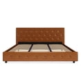 thumbnail image 4 of DHP Dakota Upholstered Platform Bed, King, Camel Faux Leather, 4 of 18