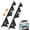 Black, variant on Stove Gap Covers Stainless Steel, 2 Pack Stove Gap Filler Easy Retractable Length 13.8" to 27.5", Width 0.79" General Range Trim Kit, Heat Resistant Guard Between Stove Top & Counter
