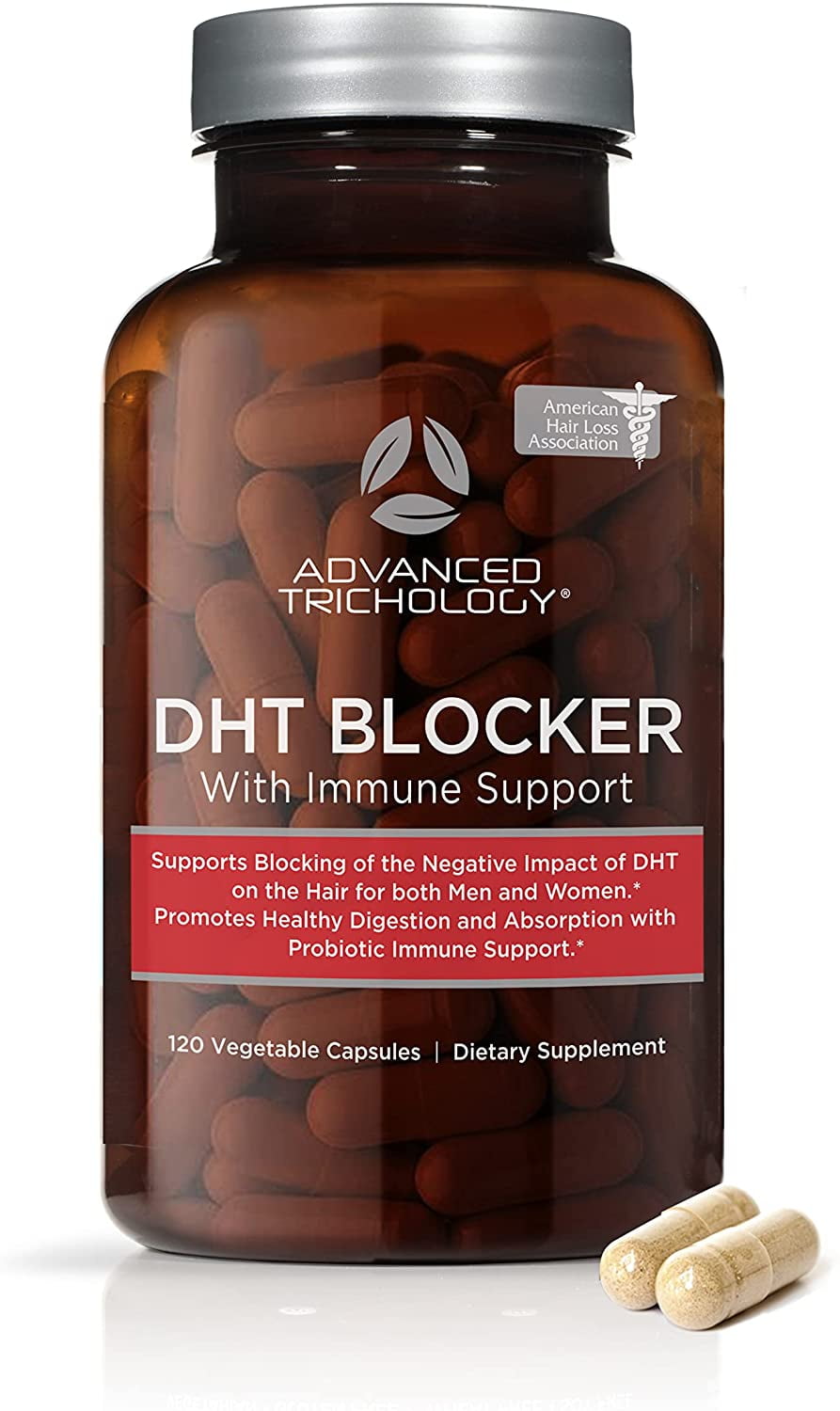 Advanced Trichology DHT Blocker Vitamin with Immune Support, Saw Palmetto,  and Green Tea 