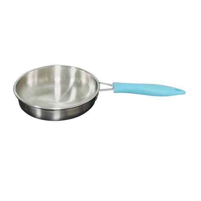 Sartén y olla para sopa de fácil limpieza, utensilios de cocina multiusos con tapa para huevos Sartén azul