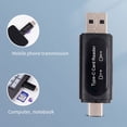 thumbnail image 3 of Injueey Lector de tarjetas multifunción 2 en 1 Compatibilidad USB0 de alta velocidad No para instalar la aplicación USB2.0 de alta velocidad Estaciones de acoplamiento para portátiles, 3 of 6