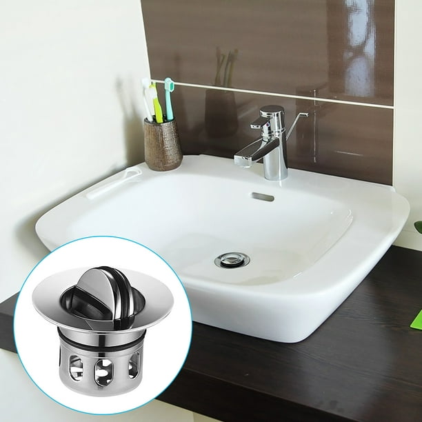 Filtre de vidange du lavabo Salle de bain Cuisine Lavabo Filtre en acier  inoxydable; Filtre de vidange à rebond en acier inoxydable