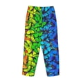 thumbnail image 5 of Goofa Multicolored Butterflies Printed Soft Pajama Pants for Women, Wide Leg Comfy Casual Lounge Yoga Pants-Medium, 5 of 9