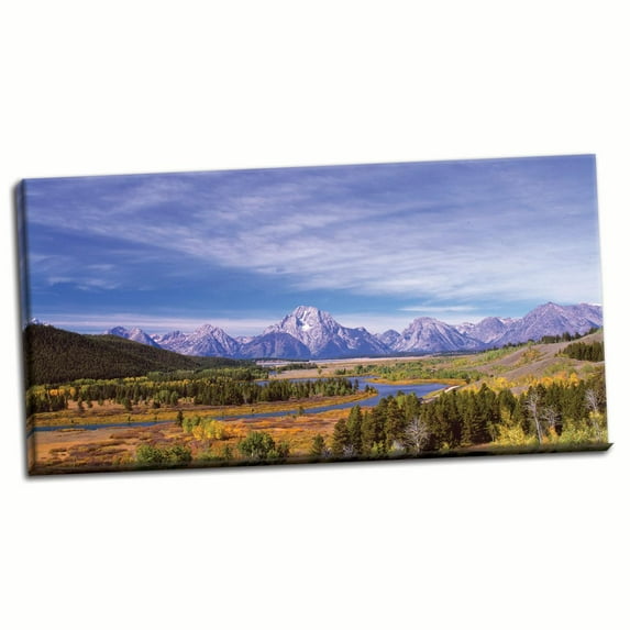 Gango Home Decor Grand Teton National Park I by Ike Leahy (Ready to Hang); One 36x18in Hand-Stretched Canvas