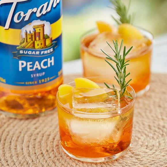 Torani 750 mL Sugar Free Peach Flavoring / Fruit Syrup