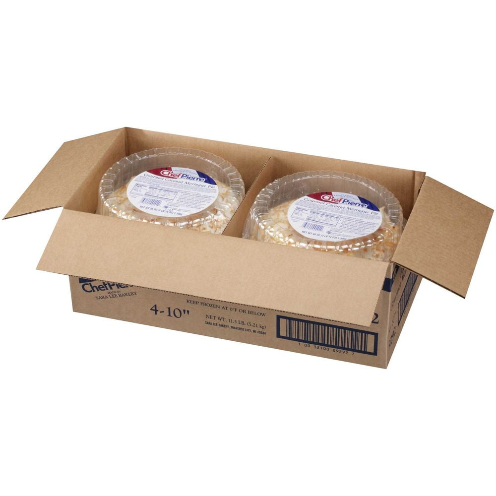 Sara Lee Chef Pierre Gourmet Coconut Meringue Hi Pie, 10 inch -- 4 per Case.