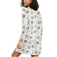 thumbnail image 2 of joogoo Hand Drawn Cute Dog Women's Long Sleeve Nightgown Sleepwear L, 2 of 8