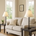 thumbnail image 5 of Paper Shade Metal Table Lamp with Pull Chain Switch,Set of 4,White and Black, 5 of 6