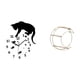 thumbnail image 5 of Reloj Colgante Silencioso Con Forma De Gato, Con Movimiento Silencioso Y Estante De Pared De Metal De 3 Niveles Para Decoración Moderna De Estilo Rústico, Sala De Estar, Comedor, Escuela,, 5 of 8