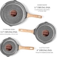 thumbnail image 2 of Juego de sartenes antiadherentes de granito YIIFEEO con tapas sin PFOA, 2 of 6
