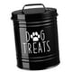 thumbnail image 4 of Contenedor de almacenamiento de comida para perros, contenedor de almacenamiento con asa de metal resistente, regalo para dueños de mascotas, tarro negro, 4 of 8