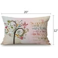thumbnail image 2 of Inspirational Christian Bible Verse Proberbs Quotes Farmhouse Oblong Rectangle Decorative Throw Pillow Case,12x20 inch, She Opens Her Mouth with Wisdom and The Teaching of Kindness is on Her Tongue, 2 of 6