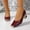 #5Wine, variant on Women's Block Heel Loafers Fashion Slip On Square Toe Non Slip Low Chunky Heel Dress Office Pumps