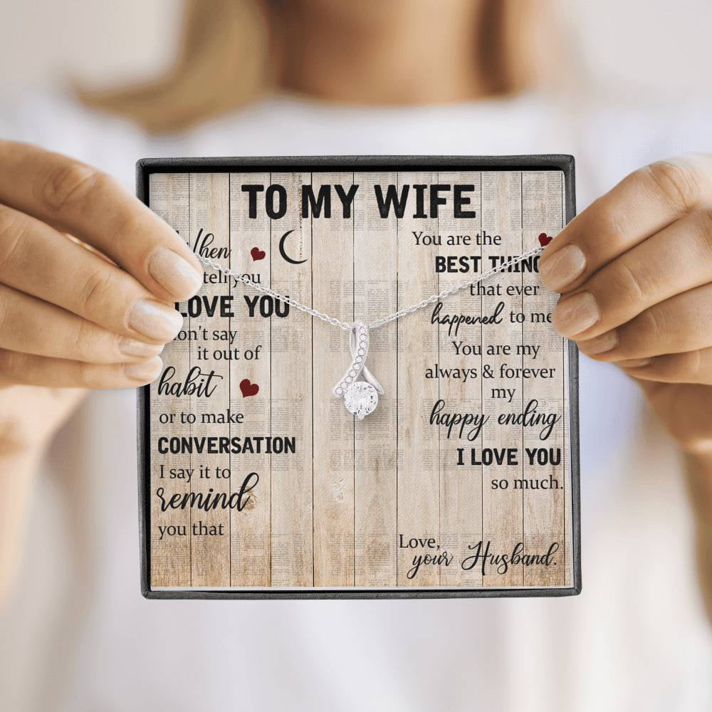 To My Wife Anniversary Birthday Gift For Wife You Mean To Me Necklace -  Best Seller Shirts Design In Usa