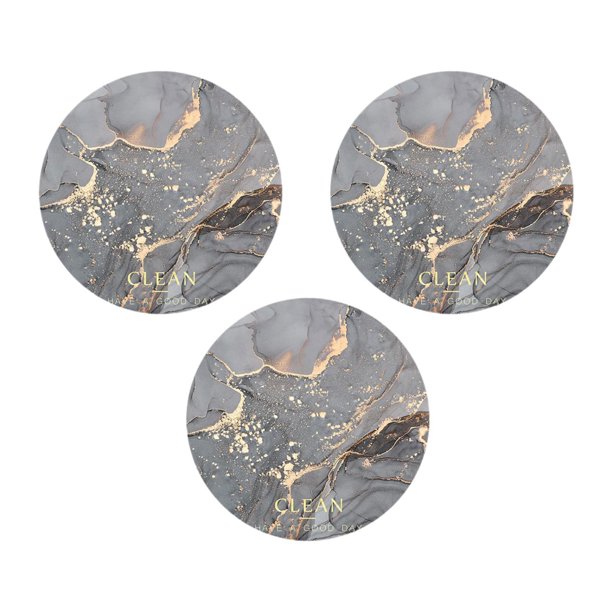 Posavasos absorbentes de 3 piezas con textura de mármol, elegantes regalos de cumpleaños, adornos para el hogar Estilo B