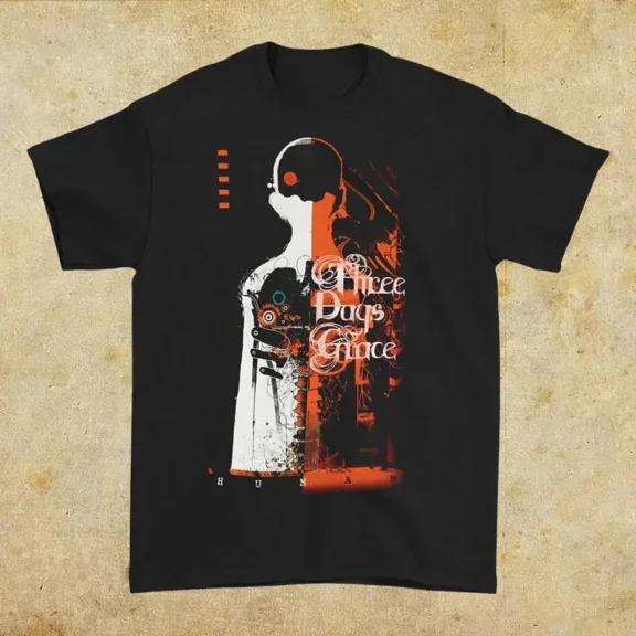 Reprint Rare 3 Days Grace T Shirt Human 2015 Canada Tour Rock Band Graphic Tee S-5XL