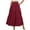 Wine, variant on Bovxnpu Plus Size Skirts For Women, Women’s Summer Boho Flowy Tiered A-Line Maxi Skirt, Women Summer Long Skirt High Waist Flowing Skirt With Pockets XL