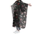 thumbnail image 4 of Yosoo Cape de Coupe de Cheveux Noire avec Rayures Rouges pour Salon, Coiffeur, Adulte, Tablier de Salon, 4 of 6