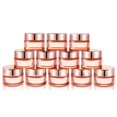 thumbnail image 1 of Frascos de vidrio Cositina de 30 ml, color rosa con tapa de oro rosa, paquete de 12, 1 of 6