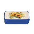 thumbnail image 2 of TEQUAN Large Capacity Pencil Case, Vintage Watercolor Sunflowers Pattern Pencil Pouch 2 Compartments Pencil Bag (Blue), 2 of 7