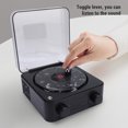 thumbnail image 3 of Retro Record Player Style  Speaker with Water Ripple Glow Night Light Time Display Stereo Sound for Bedroom Desktop Studio, 3 of 7