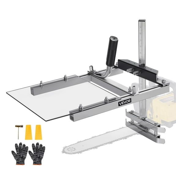 VEVOR Chainsaw Mill, Portable Sawmill Fits 16-20 in Planking Milling Bar, Lumber Cross Cutting Guide Chain Saw with Shield, 0.2-11.81 in Cutting Thickness, Timber Chainsaw Mill Kit for Woodworkers