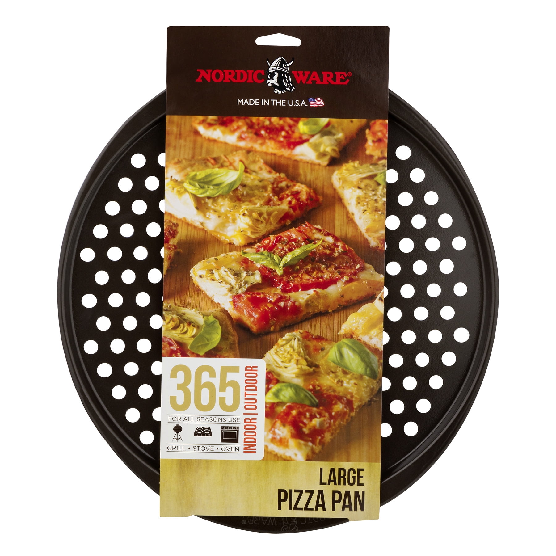 Nordic Ware 365 Indoor/Outdoor Large Pizza Pan, 12-Inch: Home &  Kitchen