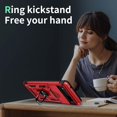 thumbnail image 6 of for Google Pixel 6 Case with Camera Lens Cover HD Screen Protector, 10 FT Military Grade Drop Protection, Magnetic Ring Holder Kickstand Protective Phone Case, Red, 6 of 12