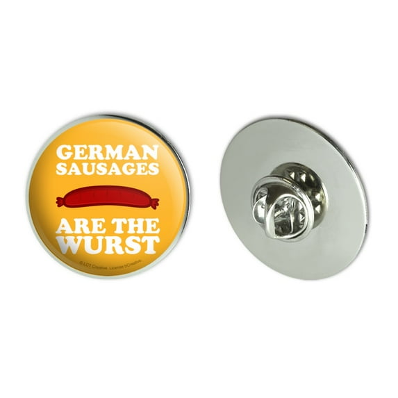 German Sausages are the Wurst Funny Humor Metal 1.1" Tie Tack Hat Lapel Pin Pinback