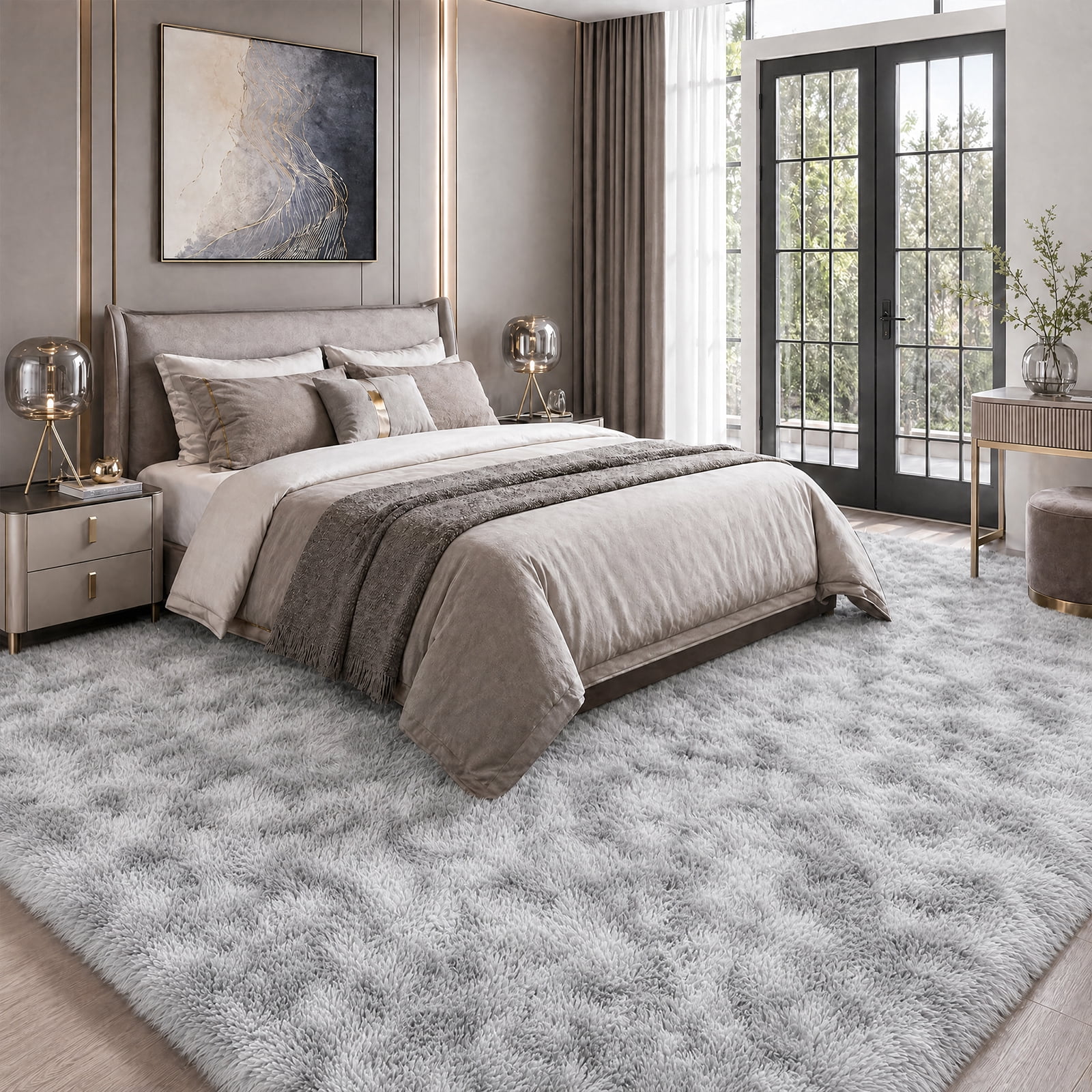 YEERSWAG 4'x6'Area Rugs Fluffy Rug Indoor Shaggy Rugs Area Rugs for Living Room Bedroom Carpet