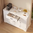 thumbnail image 3 of Asofer 55" Sideboard Buffet, 4-Door 2-Drawer with Adjustable Shelves, Gray, 3 of 8