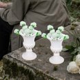 thumbnail image 2 of 2pcs cementerio decorativo macizo plantador plantador florero de hierro jarrón conmemorativo exquisito, 2 of 7