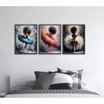 thumbnail image 3 of Hieng 3Piece Christian Wall Painting Bible Prints Girls Room Painting Bible Verse Poster with Pink Flowers and Bow Design Gallery Picture Religious Bedroom Decor, 3 of 6
