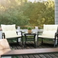 thumbnail image 3 of KOZYARD  Blue Metal 2 - Person Seating Group with Cushions White White, 3 of 5