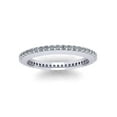 thumbnail image 3 of Natural .45Ct Round Cut Diamond Stackable Women's Anniversary Wedding Eternity Band Ring Solid 18k White Gold F VS2, 3 of 3