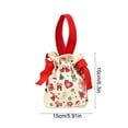 thumbnail image 3 of YIKA Christmas Decoration Christmas Candy Canvas Bag Christmas Eve Party Apples Drawstring Handbag Christmas Gift Bag, 3 of 6