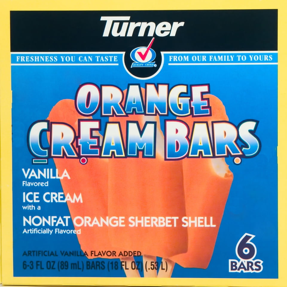 Turner Orange Cream Bars 6 Pk