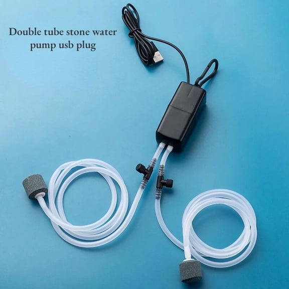 Mini Aquarium Air Pump Kit Oxygen Pump with Air Stone Silent High Energy Efficient USB Aquarium Filter Fishing Tank Accessories