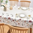 thumbnail image 5 of Vinyl Tablecloths for Rectangle Tables Reusable PVC Waterproof Plastic Table Cloth Oilcloth Long Tablecloth for Baby ShowerSpillproof Wipeable Table Cover 60 x 102 Beige Floral Bird, 5 of 6