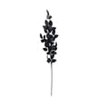 thumbnail image 3 of Gothic Halloween Artificial Black Leaf Branch Picks, Bendable Stem Faux Black Foliage Sprigs, Waterproof Plastic Vase Filler Stems for Spooky Floral Arrangement Indoor Outdoor Halloween Decorations, 3 of 7