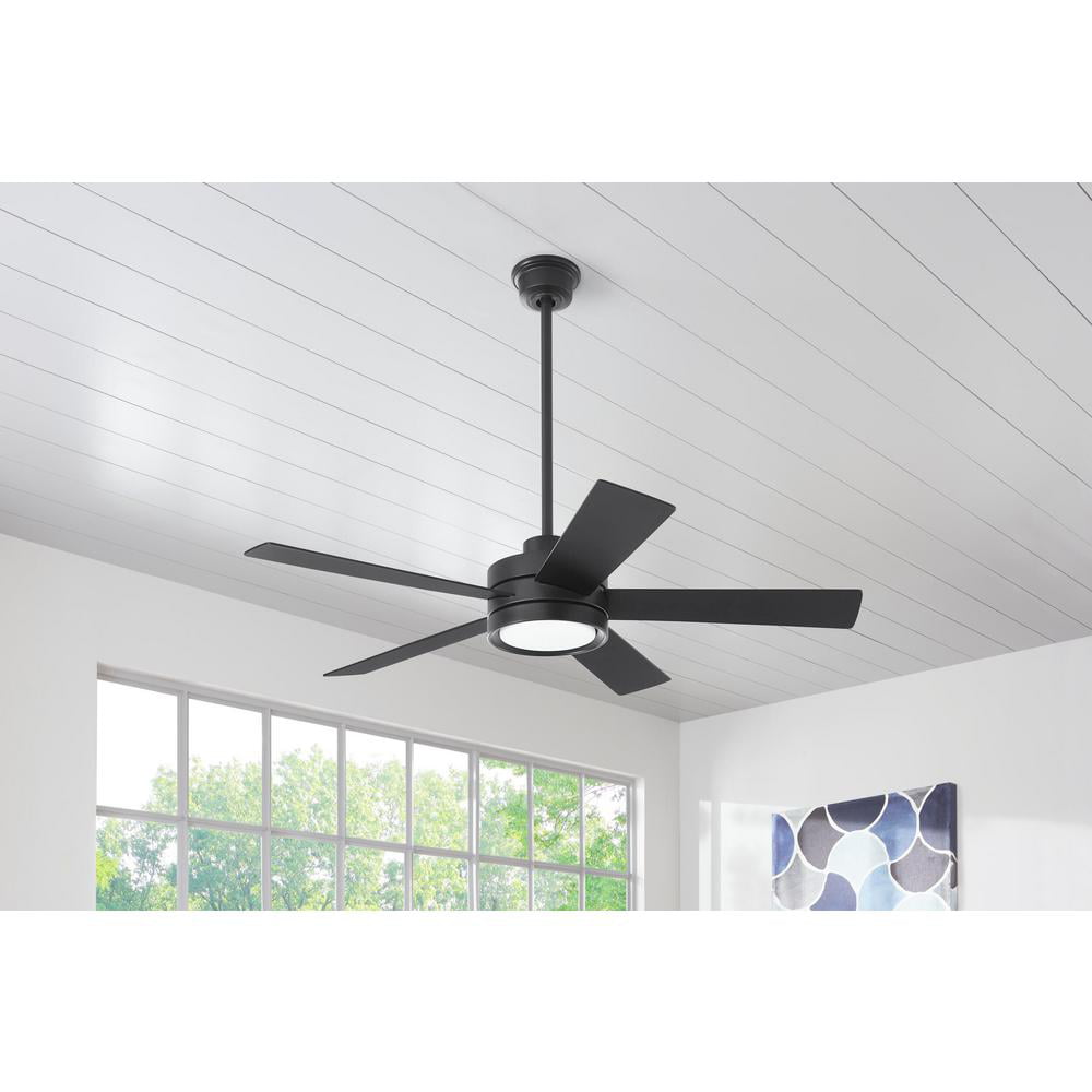 Integrated LED Matte Black Ceiling Fan w/Light Details about   Home Decorators Colemont 52 in 