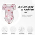 thumbnail image 6 of Rateoe Love Rabbit Printed Women Rash Guard Short Sleeve,Tummy control Swimsuit Surfing Swimsuit Bathing Suit Short-sleeved Onesie UPF 50+, 6 of 6