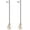 Rhodium, variant on Sterling Silver CZ Pearl Drop Earrings For Women 8-9mm Natural Freshwater Pearl Cubic Zirconia Dangle Earring Wedding Party Jewlery Gifts